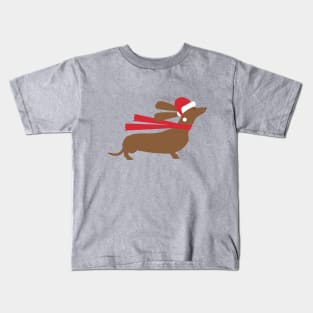 Christmas Dachshund Kids T-Shirt